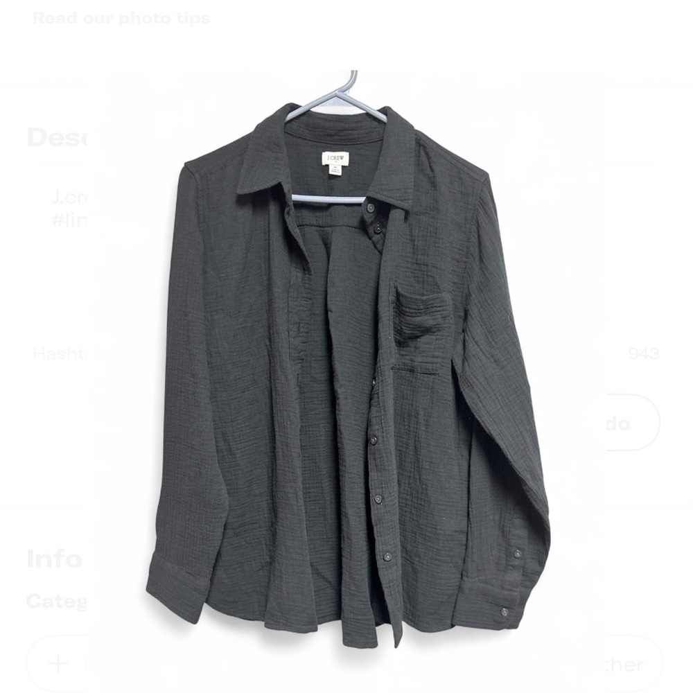 J. Crew Charcoal Textured Shirt